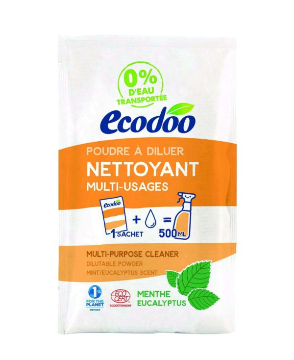 Nettoyant multi-usages, 0% parfum, 0% huile essentielle, poudre à diluer dans 500ml